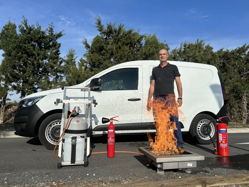 Franck Beltran, FMSI – formation incendie sur le terrain