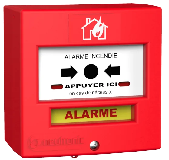 Déclencheur manuel d'alarme incendie